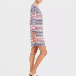 J. Crew Factory Multicolor Sheath 3/4 Sleeve Mini Dress Size 2